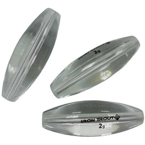 Груз-оливка прозрачный IRON TROUT Long Cast Olive 3g - 5шт.