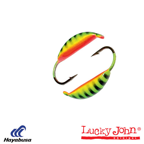 Мормышка вольфрамовая Lucky John БАНАН с петел. и люминофор 035/231