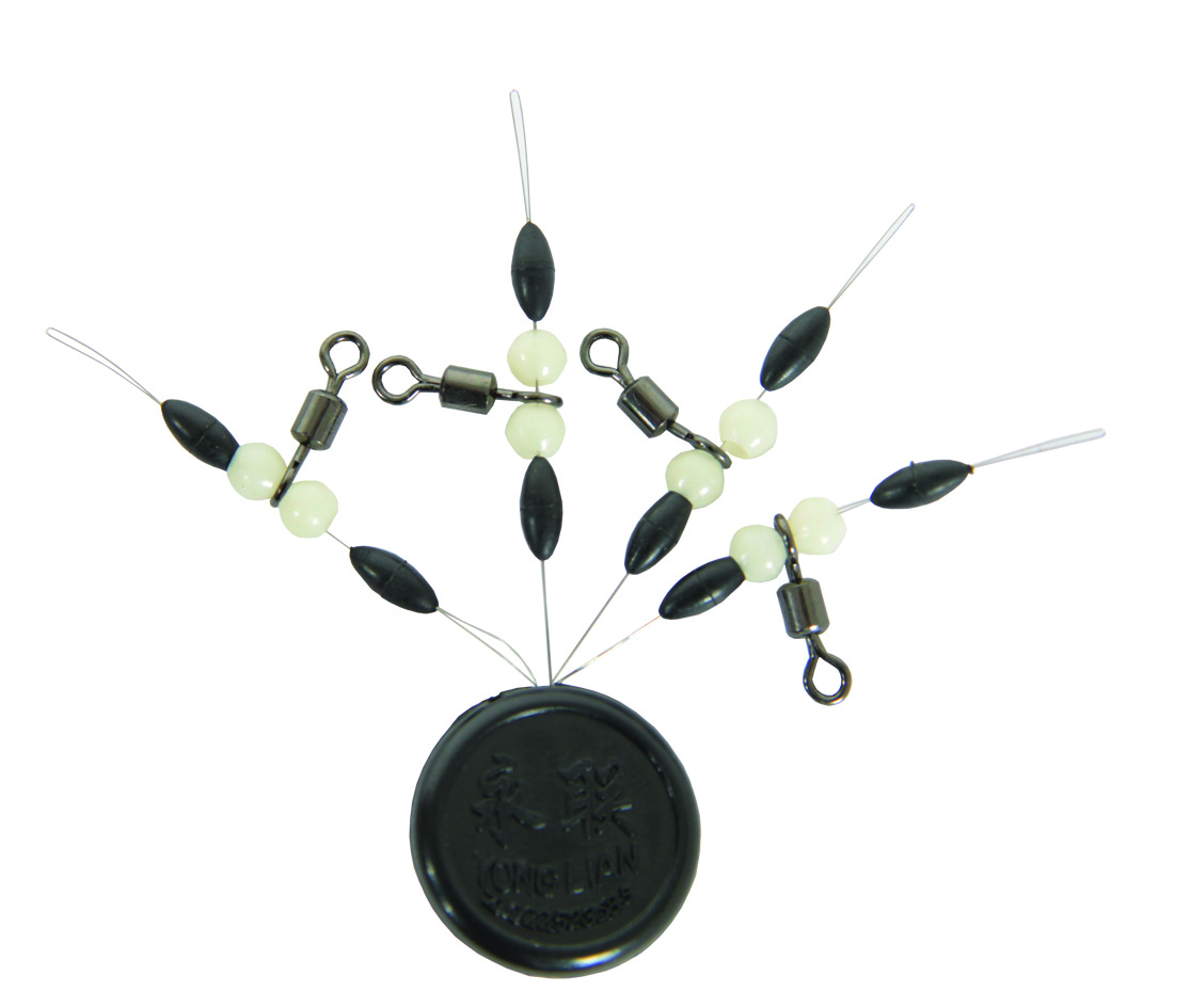 Монтаж противозакручиватель Colmic Rolling Swivel with  Beads and oval Rubber Stopper размер S