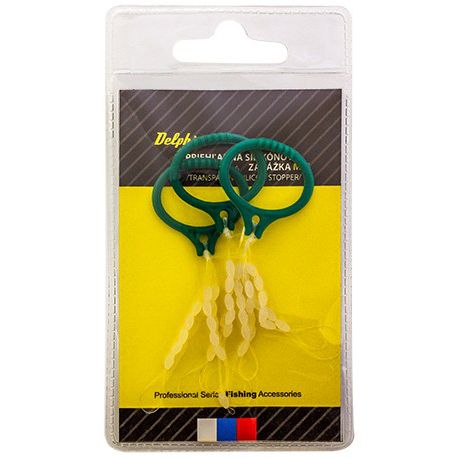 Стопоры силиконовые Delphin TRANSPARENT Silicone Stopper / 45шт. M
