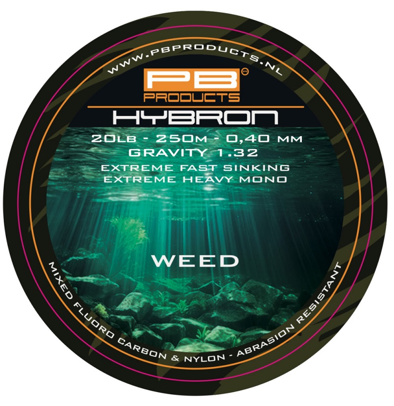 Леска гибрид моно PB PRODUCTS HYBRON - 0.35mm / 6,8kg (15lb) / 250m - Weed Леска гибрид моно PB PRODUCTS HYBRON - 0.35mm / 6,8kg (15lb) / 250m - Weed