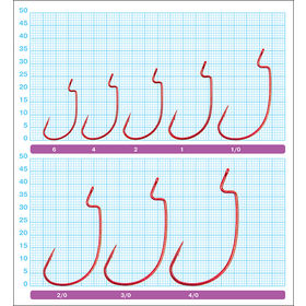 Крючк офсетный Owner 5109 J-Light Worm Hook №1/0 (6шт.)