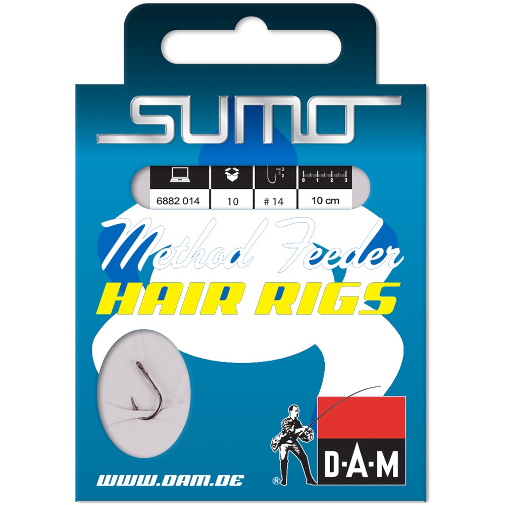 Поводок фидерный DAM SUMO® METHOD HAIR RIG - 10cm / 10шт. №12