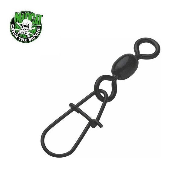 Вертлюг с застежкой MADCAT® Stainless Swivel With EGG Snap - №1 + EGG SNAP - 70kg - 5шт.