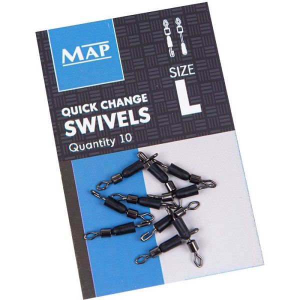 Вертлюг с застежкой и конусом MAP Quick Change Swivel / 10шт. Large