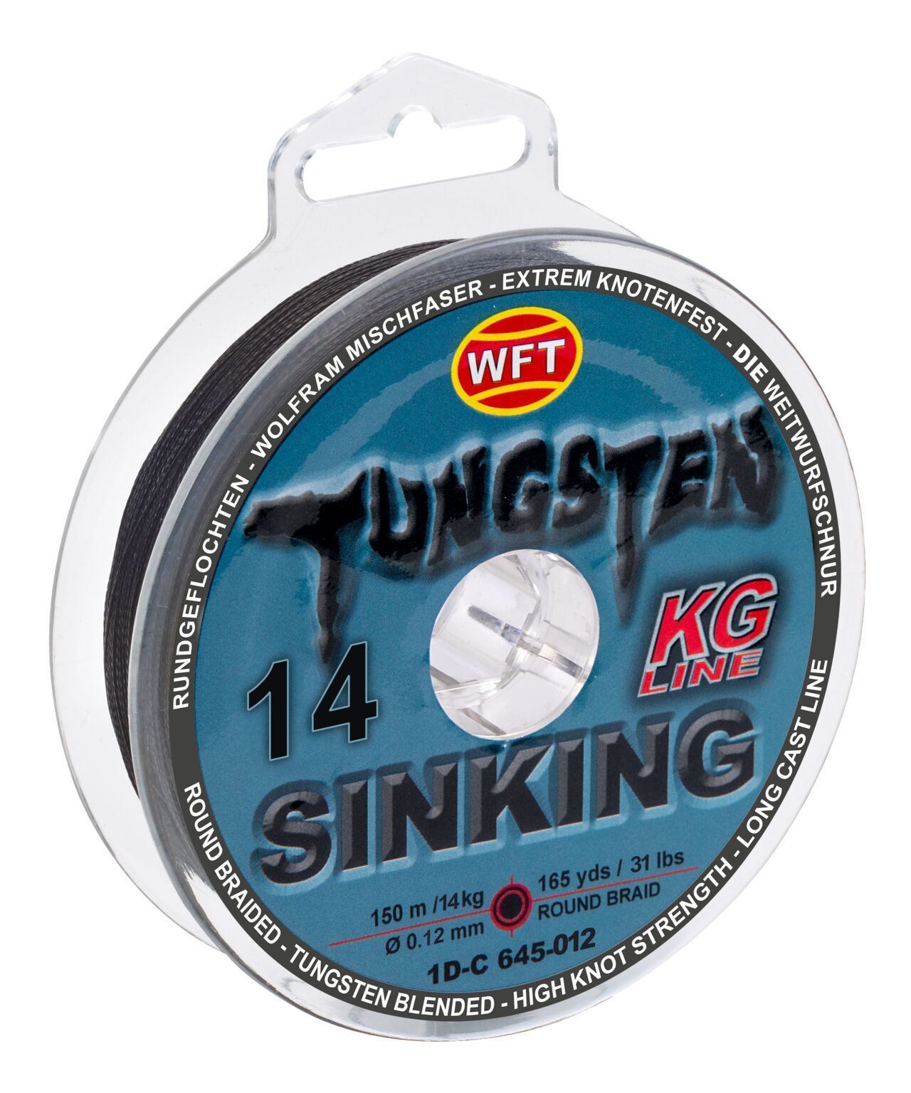 Леска плетёная WFT KG TUNGSTEN SINKING Black 150/012 Леска плетёная WFT KG TUNGSTEN SINKING Black 150/012