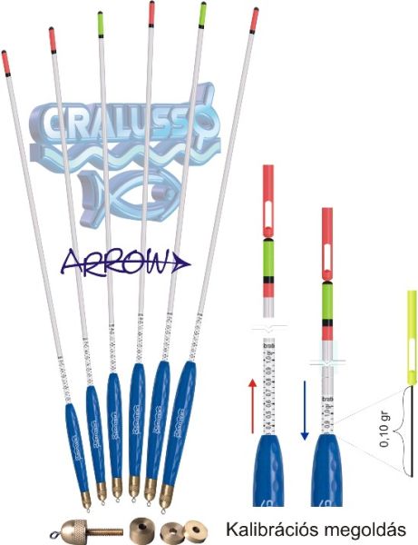 Поплавок матчевый Cralusso ARROW WAGGLER -8,0 (изм вес - 3,0гр)