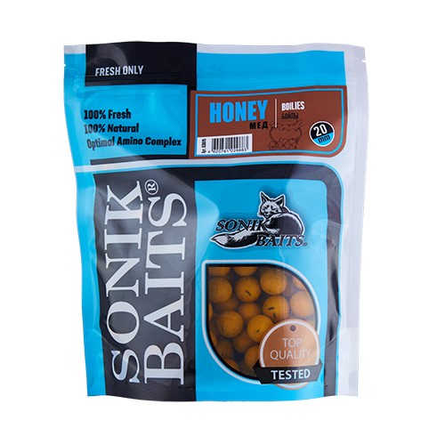 Бойлы тонущие Sonik Baits HONEY 20мм 0,75кг (Мед) Бойлы тонущие Sonik Baits HONEY 20мм 0,75кг (Мед)