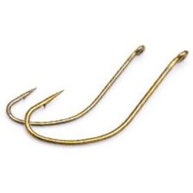Крючок Owner 53157 Straw Hook w/eye brown №14 15шт
