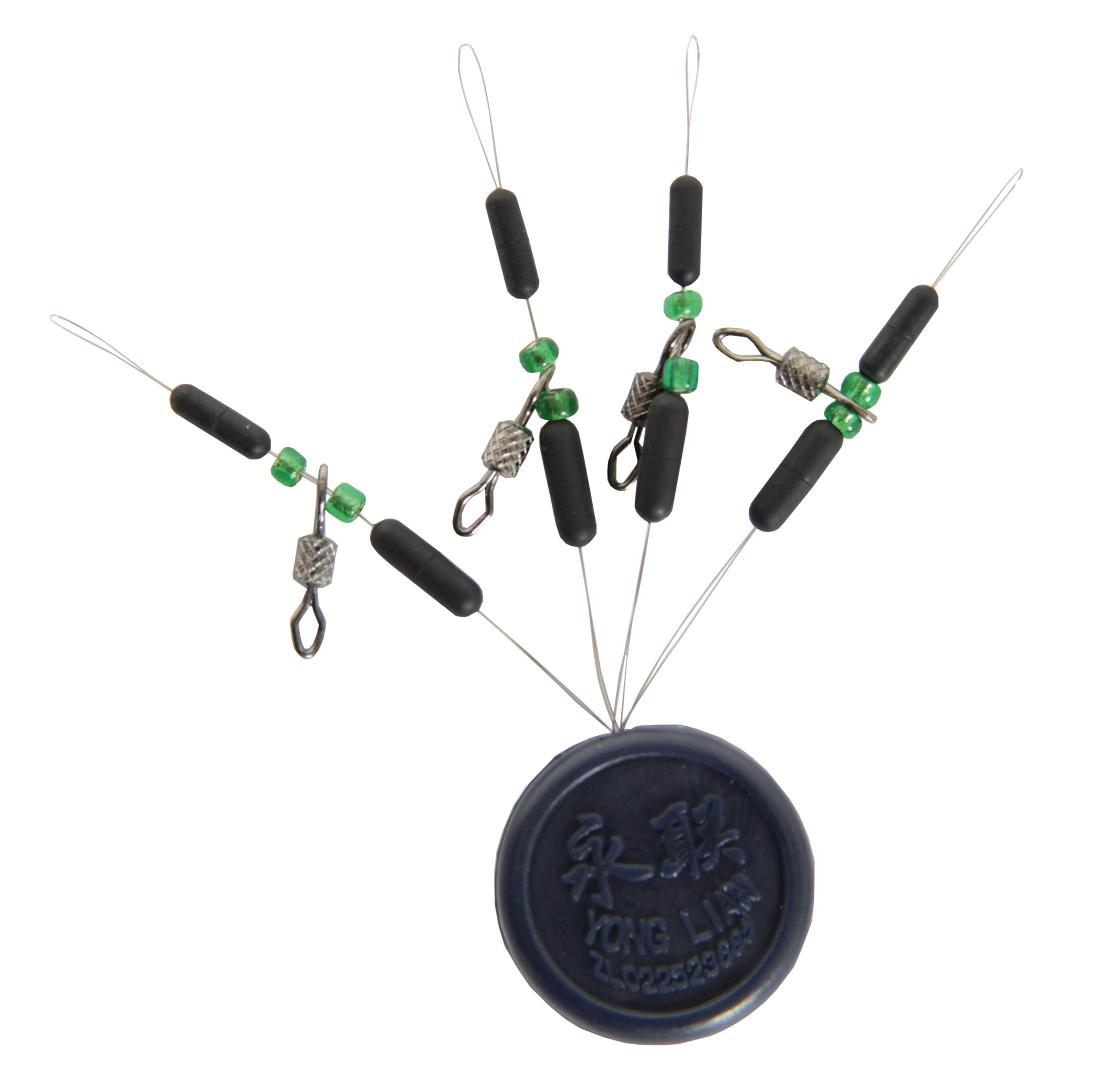 Монтаж Colmic Diamond Rolling Swivel with Green Beads and Stick Rubber Stopper Монтаж Colmic Diamond Rolling Swivel with Green Beads and Stick Rubber Stopper