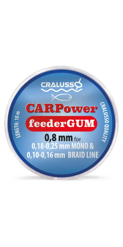 Резина для фидерного амортизатора Cralusso CARPower Feeder gum 10m Ф-0,80мм 