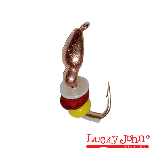 Мормышка вольфрамовая Lucky John ЖУК с петел. пайет. и бисер. 030 C