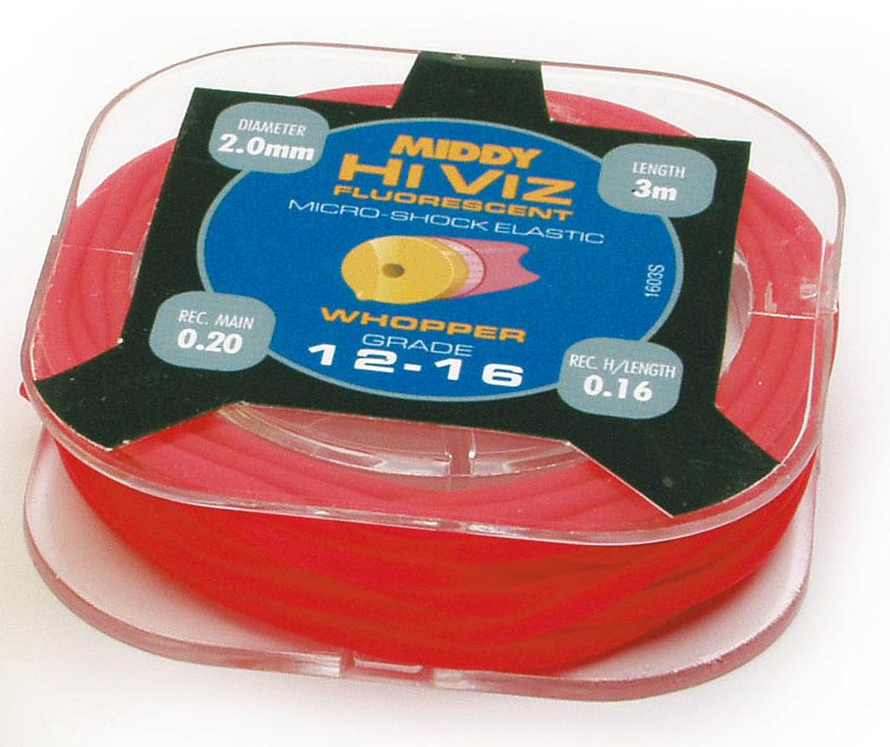 Штекерная резина MIDDY Hi-Viz Shock Core 12-16 Hollow Red/Pink Ф-2,0мм /  3,0мт
