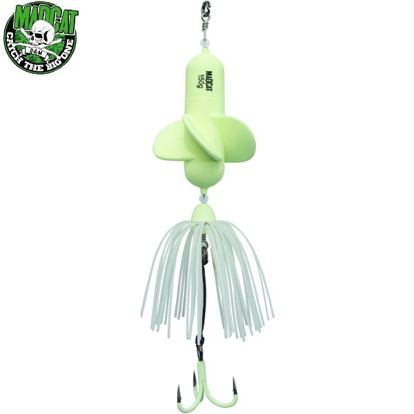 Блесна вертикальная MADCAT® A-STATIC PROPELLER TEASER Treble Hook - 150g - GLOW-IN-THE-DARK Блесна вертикальная MADCAT® A-STATIC PROPELLER TEASER Treble Hook - 150g - GLOW-IN-THE-DARK