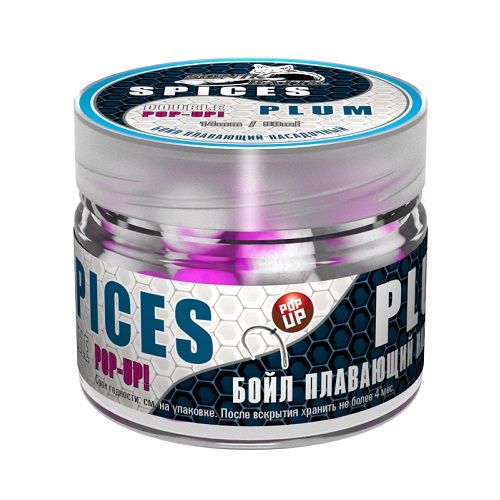 Бойлы Насад. Плав. Двух Цв. Sonik Baits Spices-Plum Fluo Pop-Ups 14Мм 90Мл Бойлы Насад. Плав. Двух Цв. Sonik Baits Spices-Plum Fluo Pop-Ups 14Мм 90Мл
