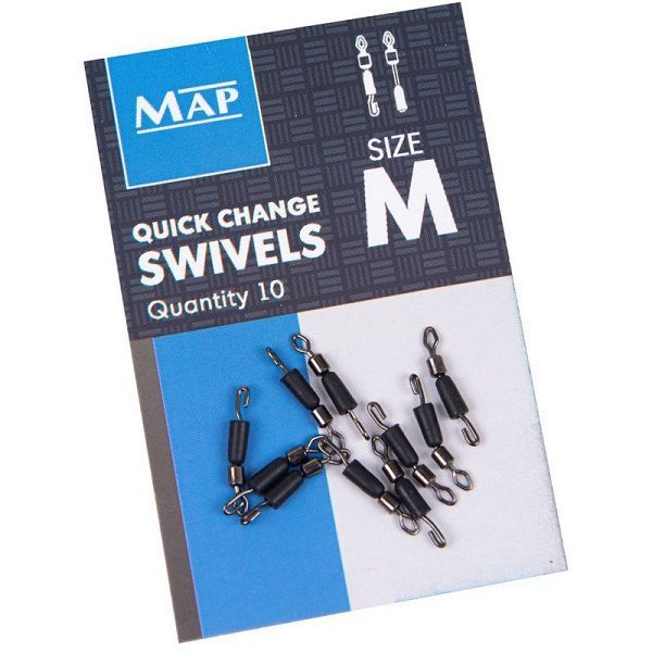 Вертлюг с застежкой и конусом MAP Quick Change Swivel / 10шт. Medium