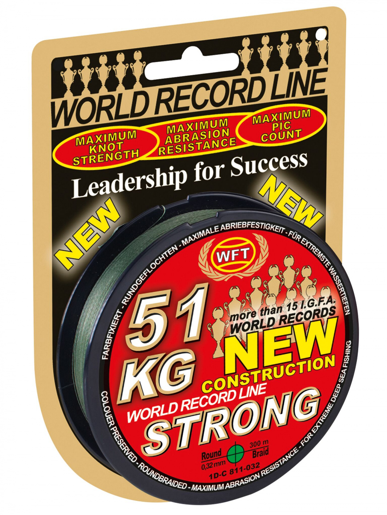 Леска плетёная WFT KG STRONG Green 300/032 Леска плетёная WFT KG STRONG Green 300/032