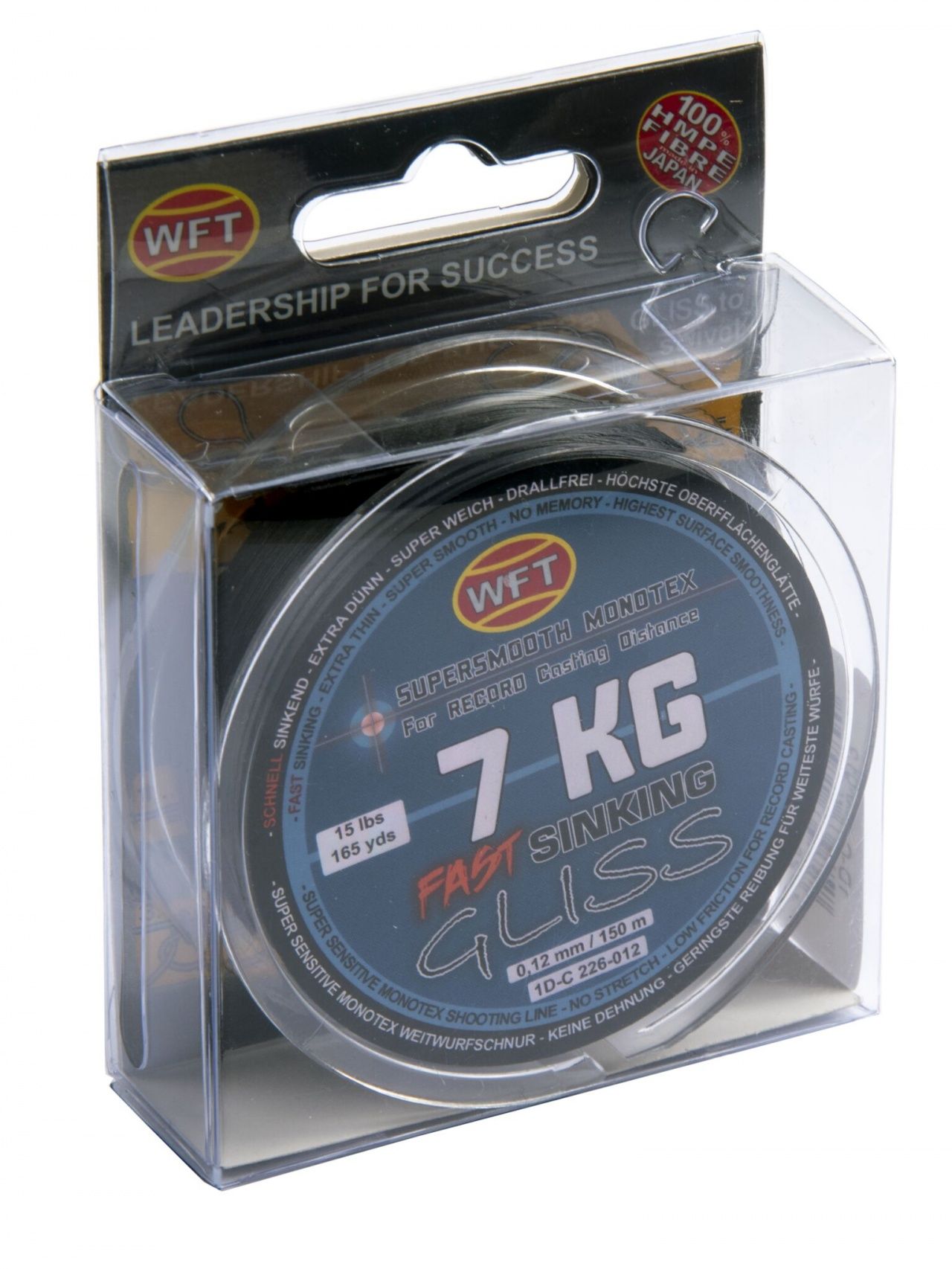 Леска плетёная WFT KG GLISS SINKING Black 150/012 Леска плетёная WFT KG GLISS SINKING Black 150/012