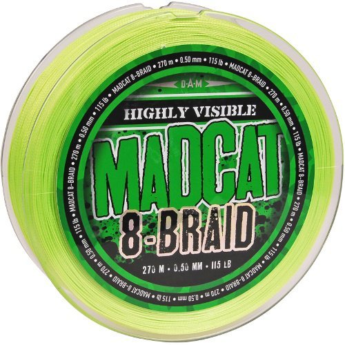 Леска плетеная MADCAT® 8-BRAID FLUORO GREEN - 0.60mm / 135lb / 270m Леска плетеная MADCAT® 8-BRAID FLUORO GREEN - 0.60mm / 135lb / 270m