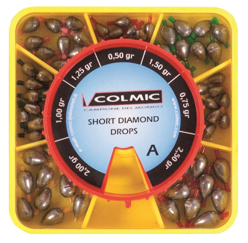 Набор грузил-оливок  COLMIC SHORT DIAMOND BOX A