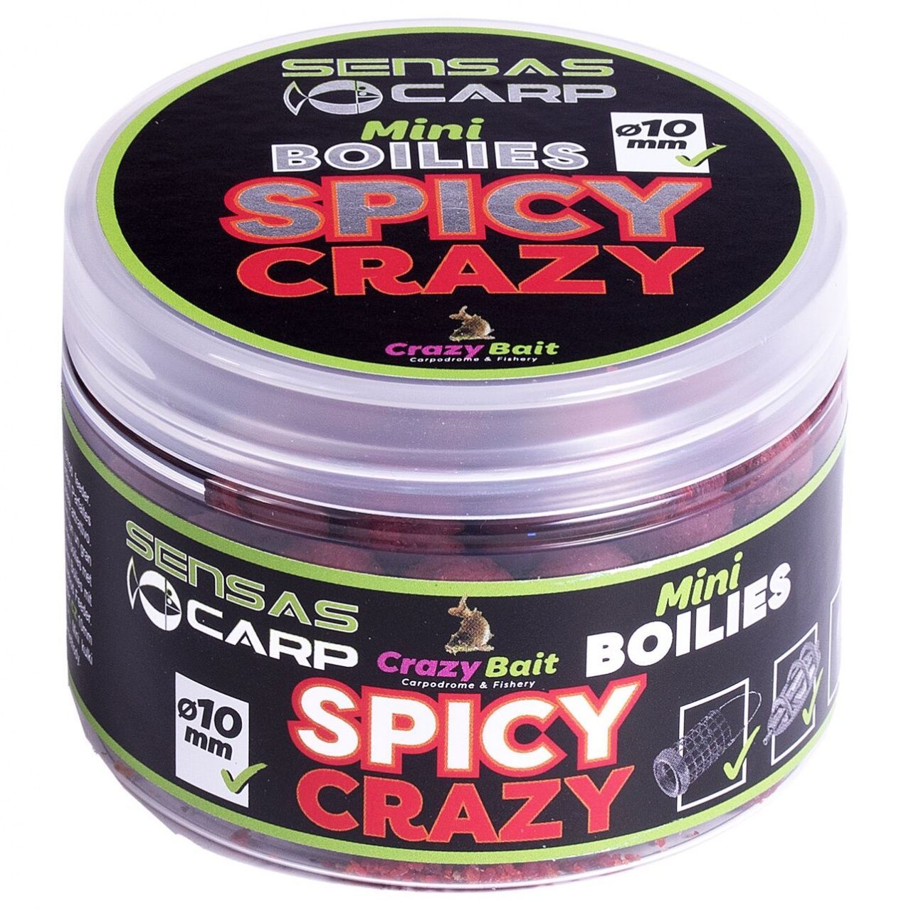 Мини бойлы Sensas Crazy Bait SPICY CRAZY 10мм 0.08кг Мини бойлы Sensas Crazy Bait SPICY CRAZY 10мм 0.08кг