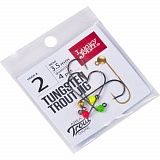 Джиг-головки Lucky John Area Trout Game вольфрамовые 03.5мм крючок 002 4шт. (цвет: Gold, Red, Green, Yellow)