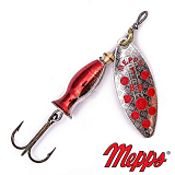 Блесна Mepps AGLIA LONG HEAVY AG/AG Rouge (серебро/красные пятна) №1 8гр.