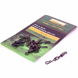 Вертлюг с кольцом и застежкой PB Products Hit & Run Flexi-Ring Speed Swivel №8 / 8шт.