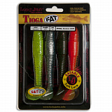 Виброхвосты съедобные искусственные LJ Pro Series TIOGA FAT MIX1 11.4см 4шт.