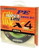 Леска плетен. Kosadaka "SUPER LINE PE X4" 300м, цв. light green 0.30мм 21,8кг