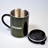 Термокружка Арктика 802 болотный цв. с крыш. 0.40л