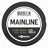 Леска KORDA Basix Main Line 0,35мм 1000м 12lb Camo green