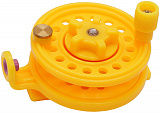 Катушка Kosadaka зимняя пласт. WINDER 58мм Yellow с лесоукл. и фрикционом 
