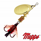 Блесна вращающаяся Mepps Aglia Mouche 1 #OR/RG 3.5gr Золото/Красный