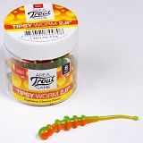 Слаги съедобные искусственные LJ Pro Series TIPSY WORM  2,8in (07.12)/8шт. T76