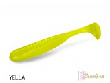 Виброхвост плавающий DELPHIN ZANDERA UVs / 10cm / YELLA - 5шт.