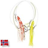 Оснастка морская AQUANTIC® Natural Bait Leader NORGE Rig - №4/0 / 1.20mm / 170cm / 120lbs - Red