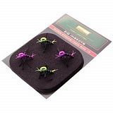 Готовая оснастка для Zig Rig PB Products ZIG INSECTS Super Strong №10 - Yellow/Pink - 4шт.