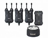 Комплект сигнализаторов поклевки с лампой SONIK SKX 3+1 Set Multicolour + Bivvy Lamp