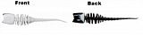 Силиконовые приманки DAM GARLIC TROUT LURE - 6cm / UV White/Black - 10шт.
