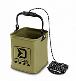 Мягкое ведро с веревкой DELPHIN CUBO Folding Bucket 10L