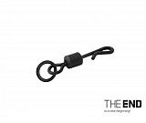 Вертлюг с кольцом и застежкой DELPHIN THE END Quick Swap Swivel with Ring - 10 шт.