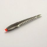 Приманка поролоновая 3D Ex WORM WBlack 10см под офсетный крючок № 1, 2, 4