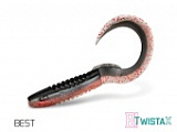 Твистер DELPHIN TWISTA-X Eeltail UVs / 6cm / BEST - 5шт.
