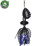 Блесна вращающаяся MADCAT® A-STATIC SCREAMING SPINNER Treble Hook - 65g - BLACK DEVIL