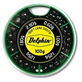 Грузила-дробинки Delphin Soft Lead Shots 100g L Green box