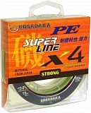 Леска плетен. Kosadaka "SUPER PE X4" 150м, fluo-green 0,12мм  4,7кг