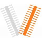 Стопоры для насадок Delphin Q-STOP - 7mm / Transparent+Orange - 2шт.