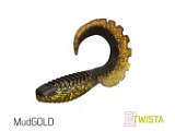 Твистер DELPHIN TWISTA UVs / 10cm / MUD GOLD - 5шт.
