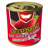 Зерновой микс GREENFISHING КАРП КАРАСЬ Клубника 0.43л